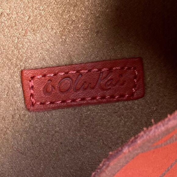 Olukai Pehuea Lau Paprika Leather Lei Drop in Heel Easy On/Off Slip On 6.5 EUC! - Picture 6 of 9